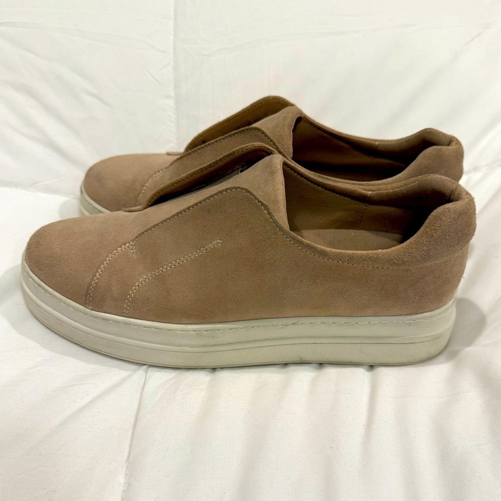 J/Slides Heidi Leather Slip-On Platform Sneakers – Women’s Size 9